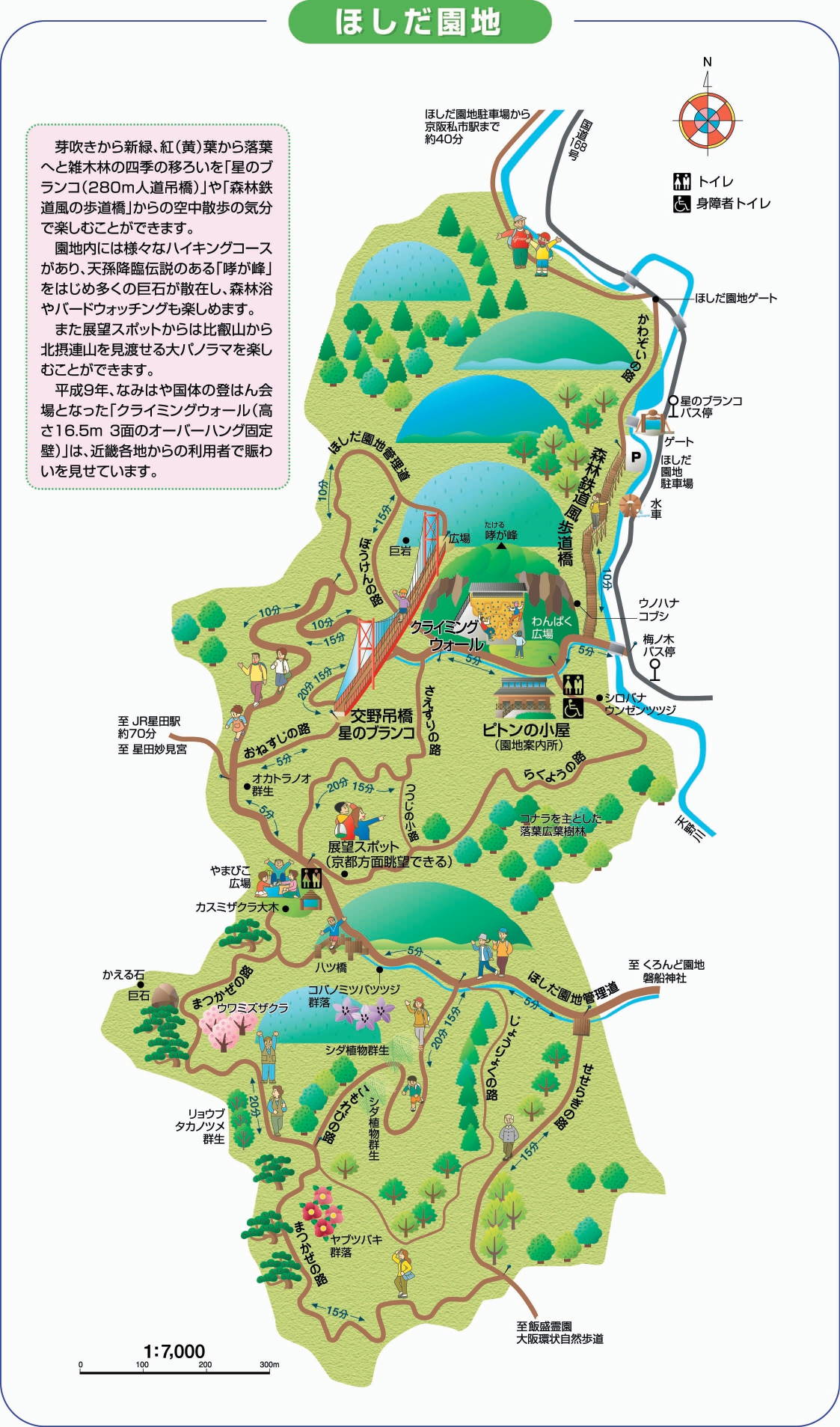 ほしだ園地 星のブランコへのアクセス ハイキングコース 大阪府交野市の紅葉の名所 休日充実化計画